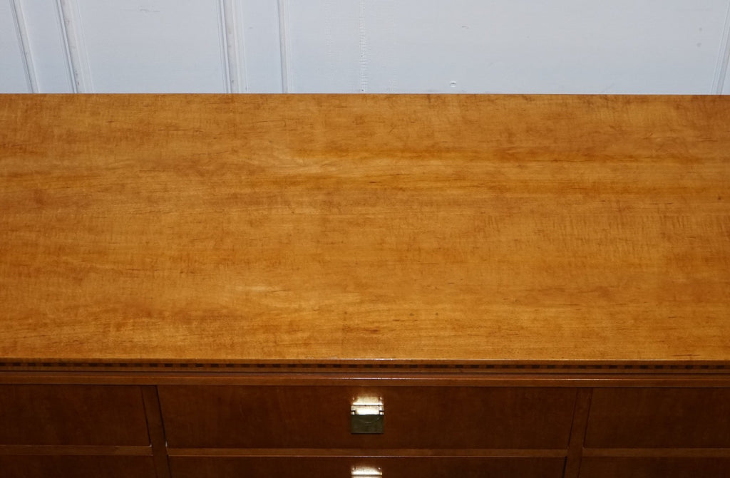 AMERICAN HICKORY WHITE GENESIS BIEDERMEIER DRESSER SIDEBOARD BANK OF DRAWERS