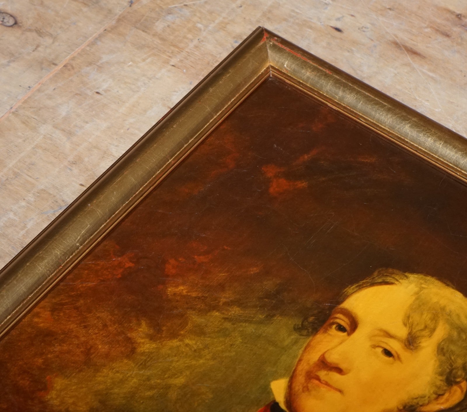 VINTAGE PRINT GILTED FRAME GENERAL JOHN R. FENWICK BY GILBERT STUART 71 X 61 CM