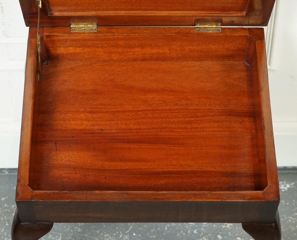 LAiDLER ROBSONS PIANO STOOL WITH STORAGE ON CLAW & BALL FEET