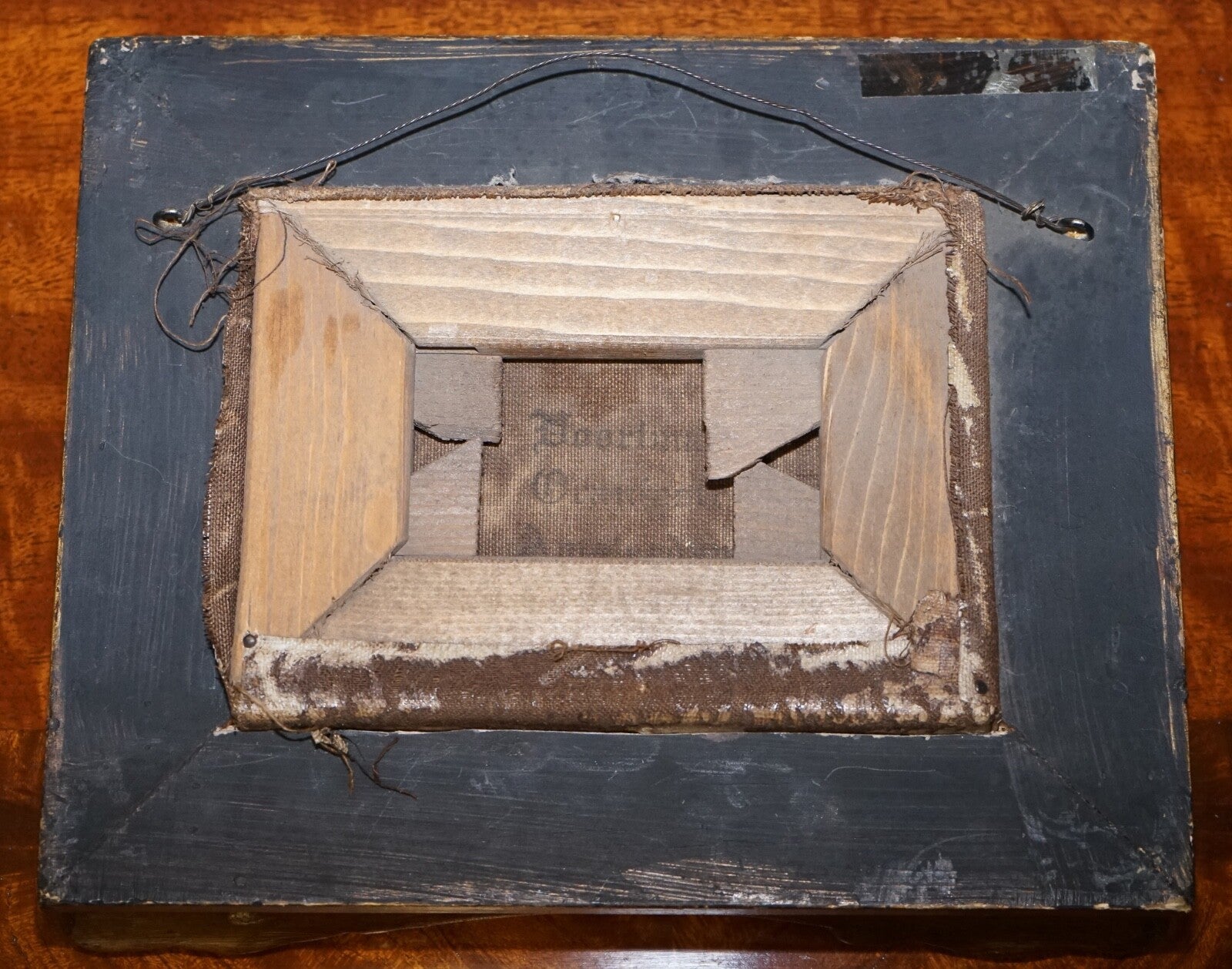 FINE ANTIQUE EARLY 20TH CENTURY OIL PAINTING OF FRENCH SHIP GILTWOOD FRAME