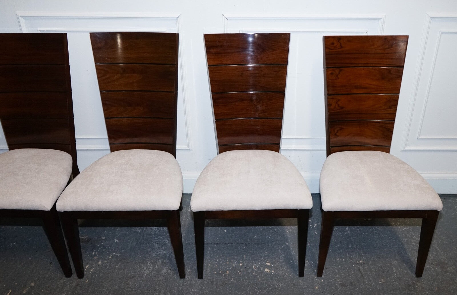 SET OF  10 DINING ART DECO STYLE CHAIRS BY GIORGIO COLLECTION ITALIAN DESIGNER