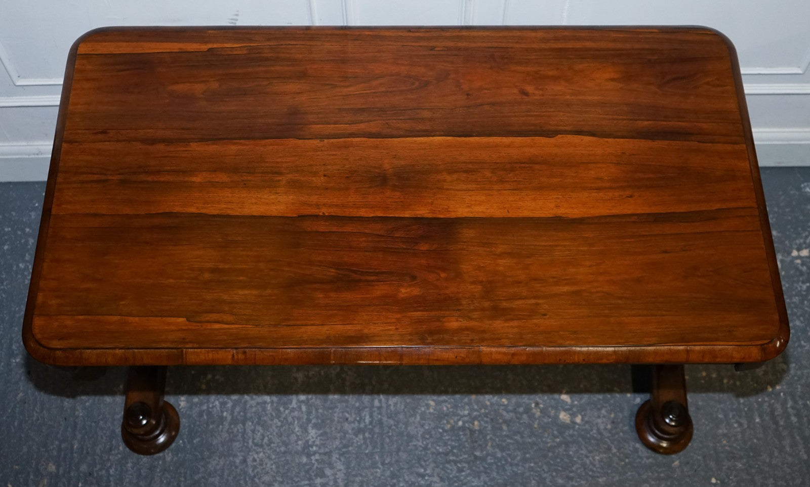 FULLY RESTORED ANTIQUE EARLY VICTORIAN HARDWOOD LIBRARY WRITING TABLE