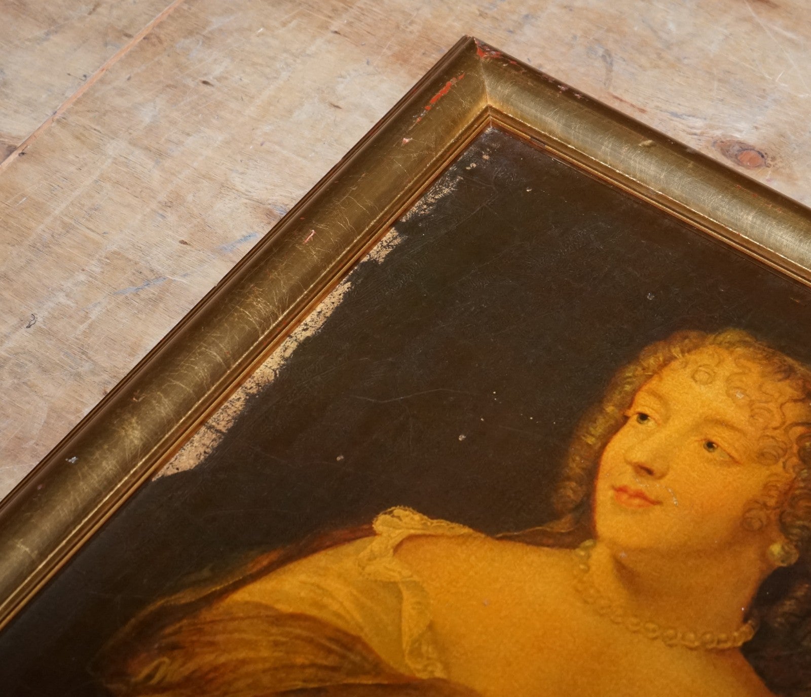 VINTAGE PRINT IN GILTED FRAME ''MADAME DE SÉVIGNÉ'' FRENCH ARISTOCRAT 86 X 56 CM