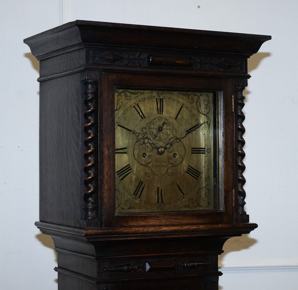 ANTIQUE ENGLISH ARTS & CRAFTS 8 DAY LONGCASE GRANDFATER CLOCK BY MAPLE LONDON
