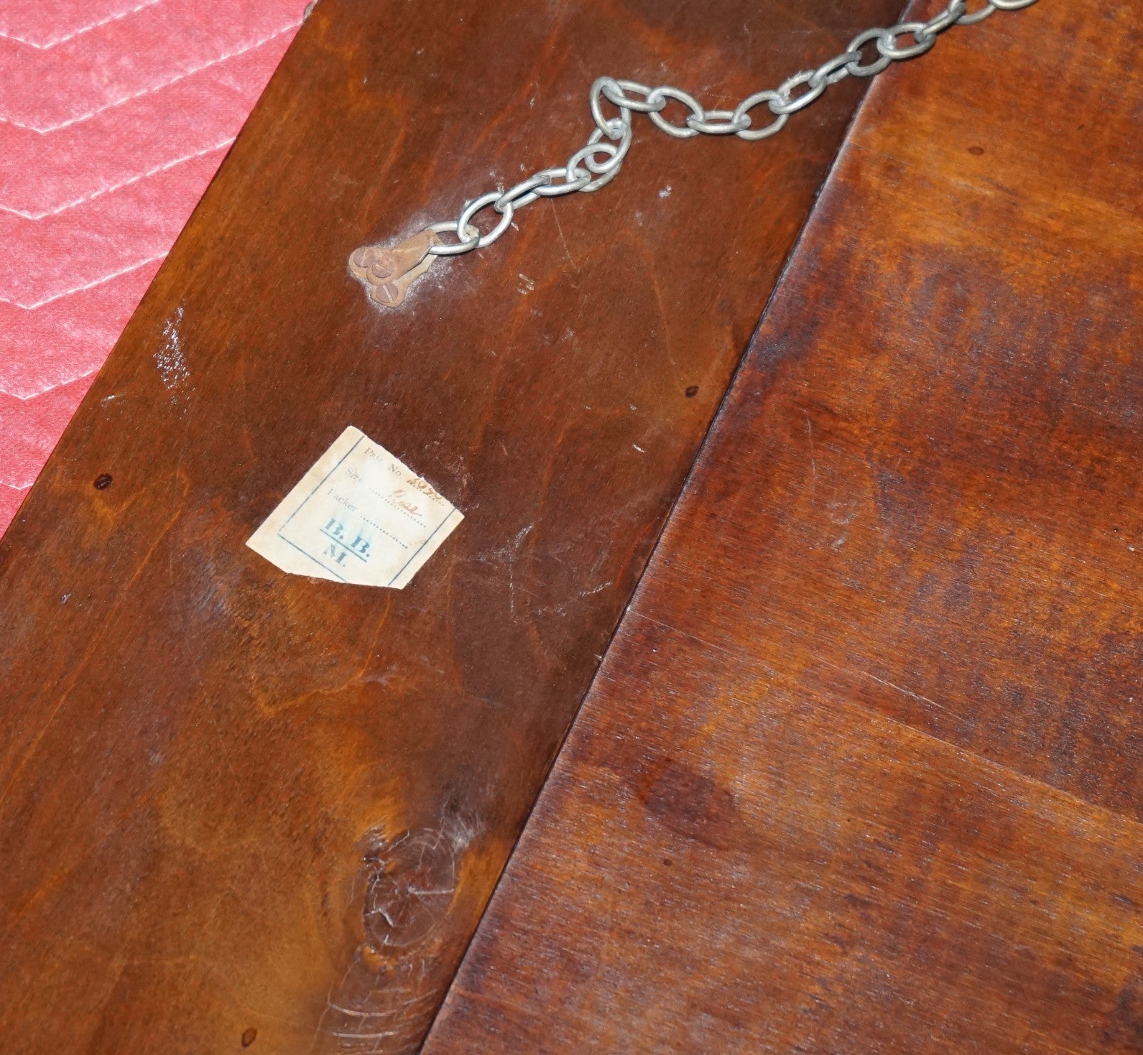 STUNNING LARGE FRENCH ART DECO 1920'S PEACH COLOURED WALL MIRROR