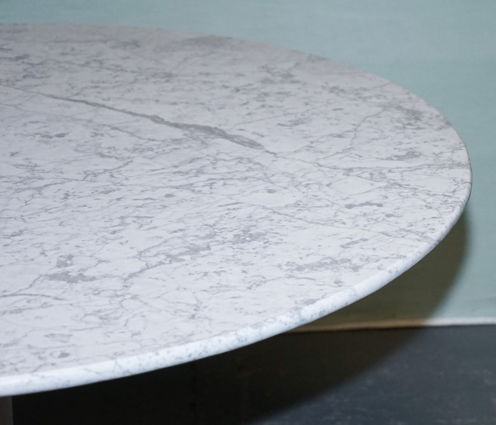 VINTAGE 1960s ARKANA TULIP DINING MARBLE TOP TABLE BY MAURICE BURKE