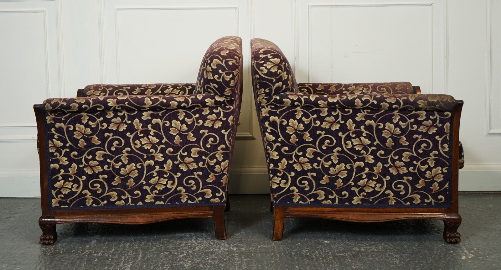 VICTORIAN FABRIC BERGERE SUITE SOFA AND TWO ARMCHAIRS UPHOLSTERY PROJECT J1