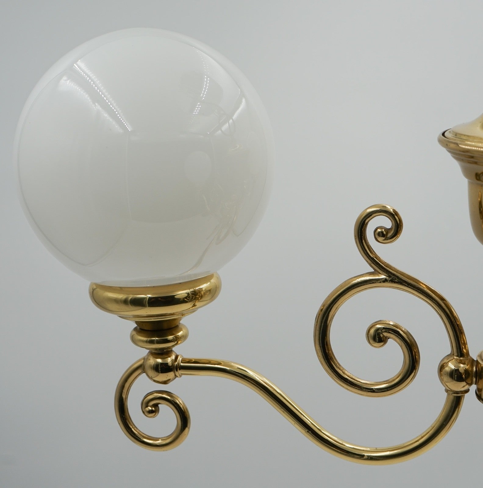 VINTAGE ART DECO STYLE CEILING CHANDELIER THREE ARM PENDANT (1/2)