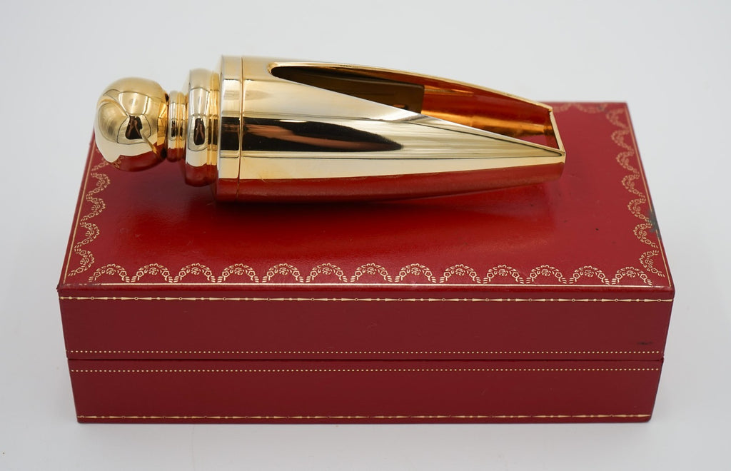 CARTIER LUXURY GOLD ATOMISER PARFUM FLACON “EAU DE PARFUM” BOXED DECORATiVE