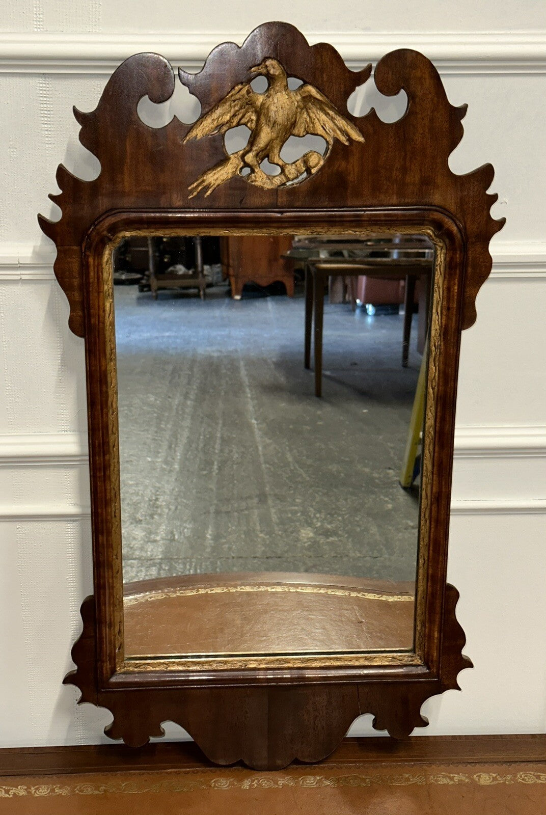 GEORGIAN CIRCA 1760 THOMAS CHIPPENDALE PHOENIX GILTWOOD MIRROR