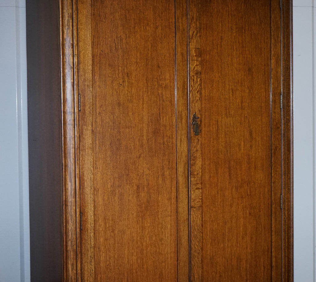 ANTIQUE ENGLISH OAK TWO DOOR WARDROBE