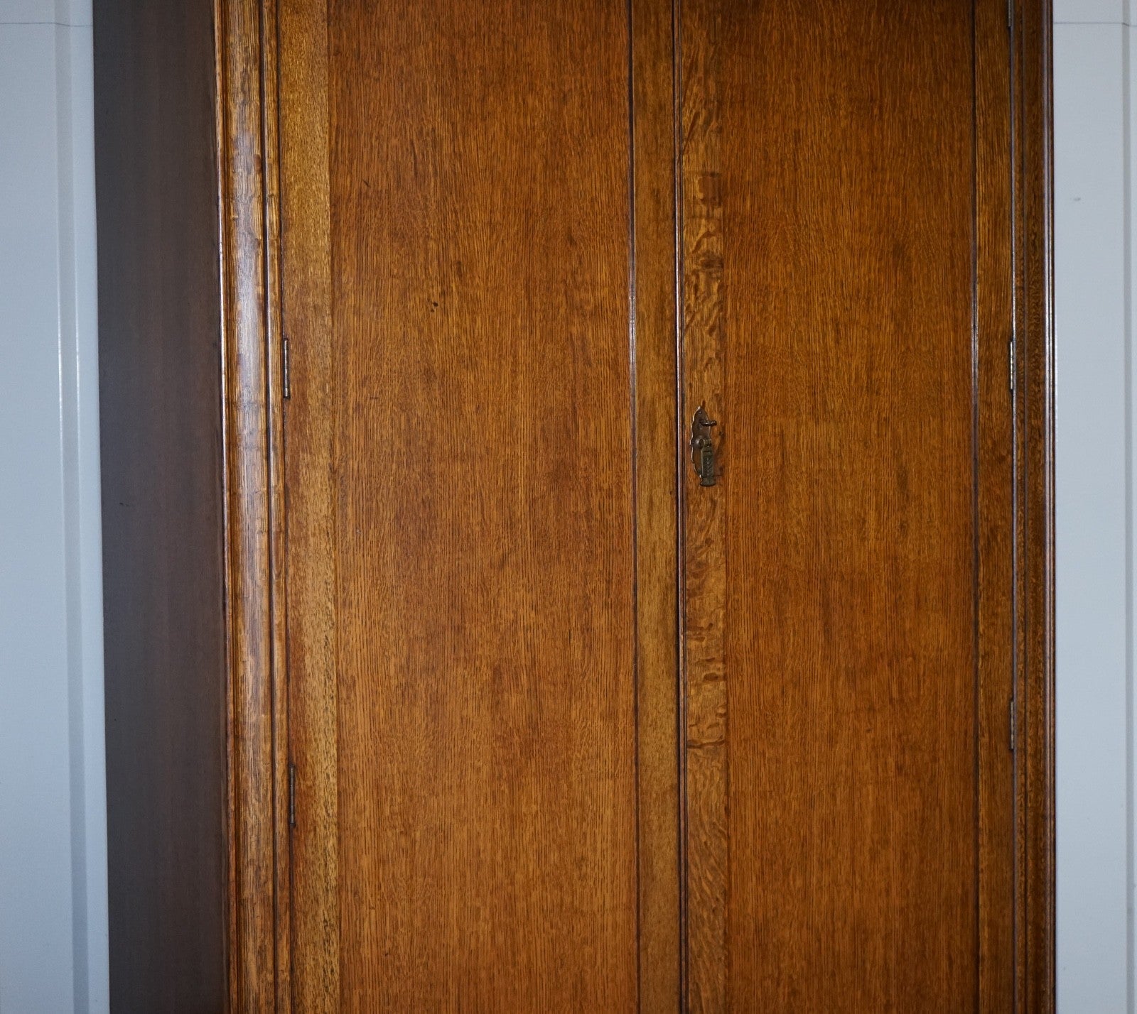 ANTIQUE ENGLISH OAK TWO DOOR WARDROBE