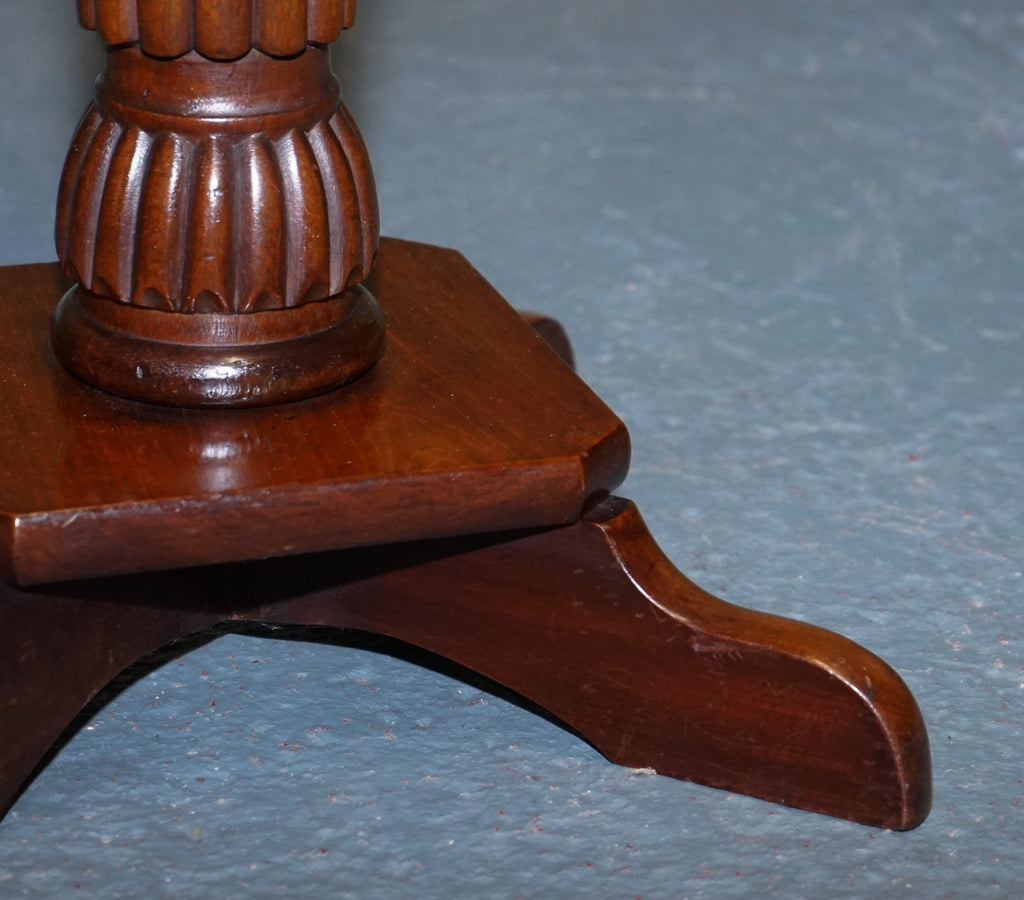 VINTAGE CARVED HARDWOOD BARLEY TWIST PEDESTAL STAND DISPLAY PLANT STAND