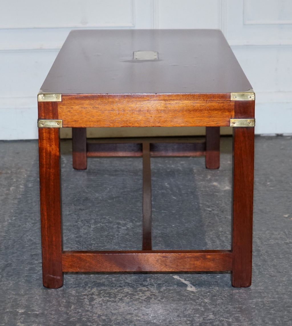 RESTORED HARRODS KENNEDY LONDON MILITARY CAMPAIGN COFFEE TABLE