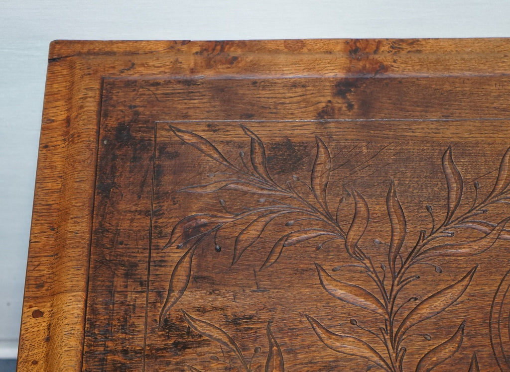 KING ALBERT I OF BELGIUM OCCASIONAL SIDE END COFFEE TABLE CARVED OAK CiRCA 1900