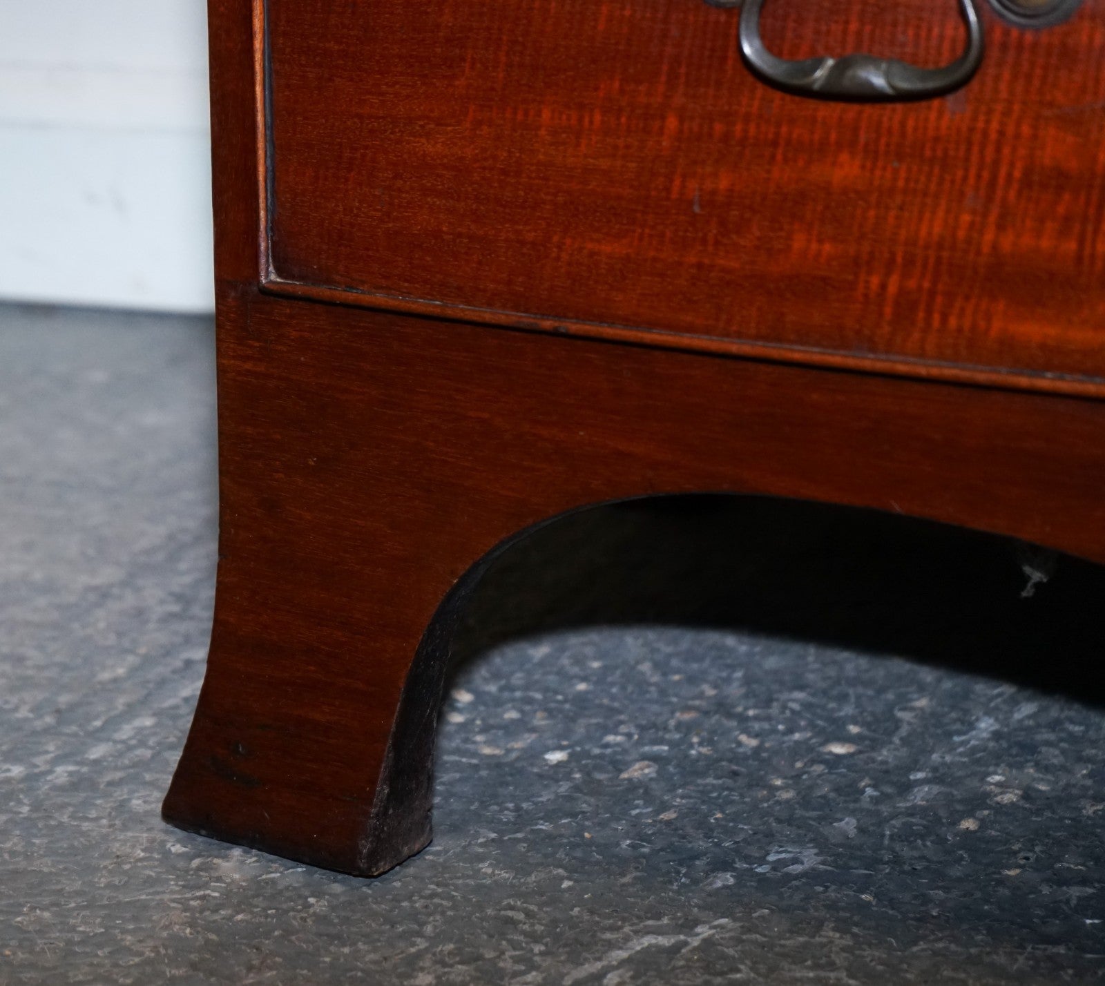 ANTIQUE ENGLISH GEORGE III LINEN PRESS CONVERTED TO WARDROBE