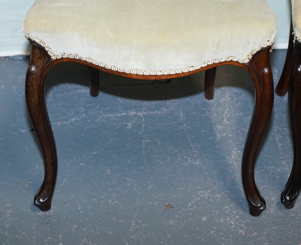 SET OF SIX CIRCA 1860 VICTORIAN BALLOON BACK DINNING CHAIRS