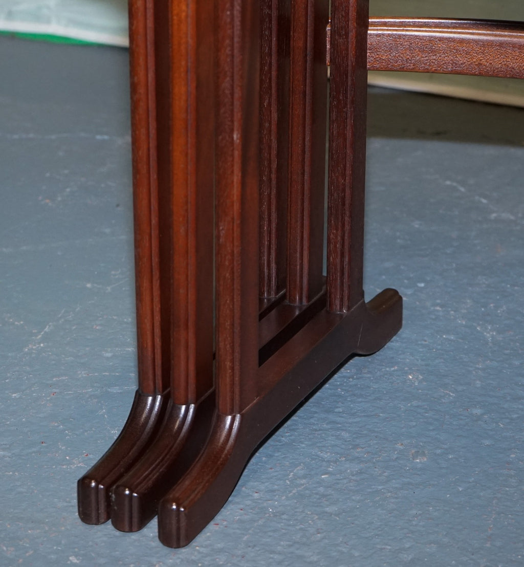 VINTAGE MiD CENTURY HARDWOOD NEST OF THREE TABLES