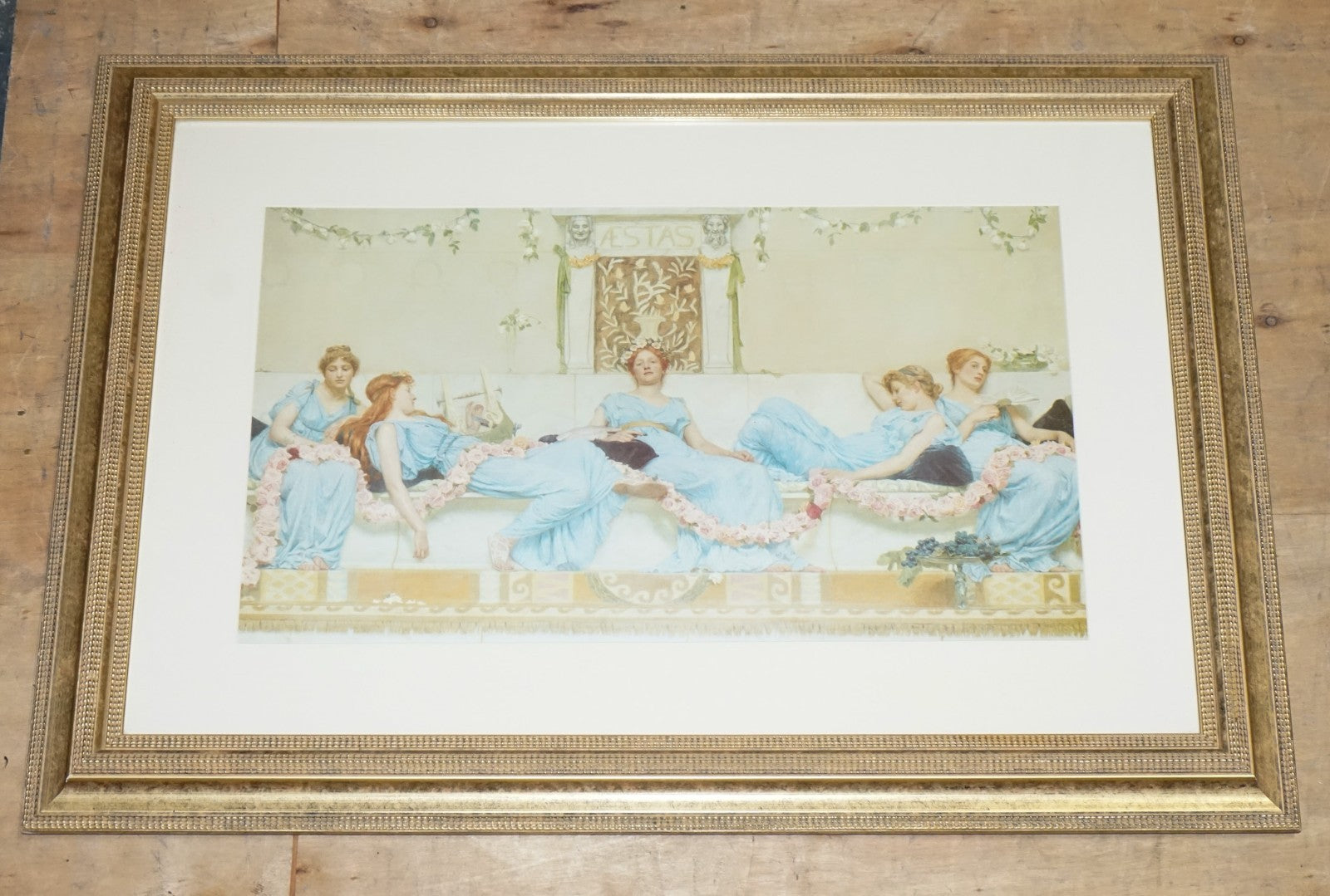 VINTAGE PAINTING PRINT 'INTERCLUDE' BY WILLIAM REYNOLDS-STEPHENS 82 X 113 CM