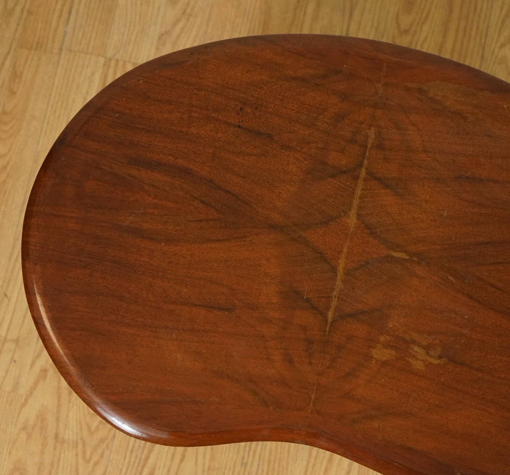 GORGEOUS KIDNEY ART DECO HARDWOOD SIDE END PLANT TABLE