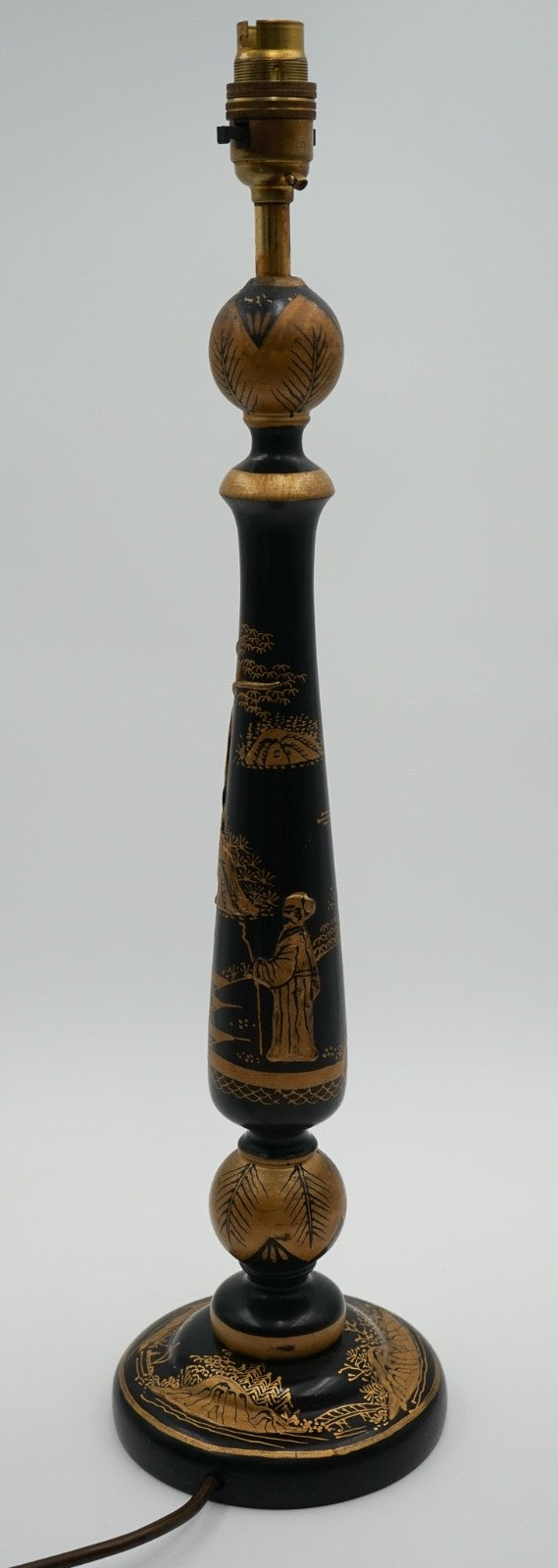 20TH CENTRY HAND PAINTED CHINOISERIE TABLE LAMP