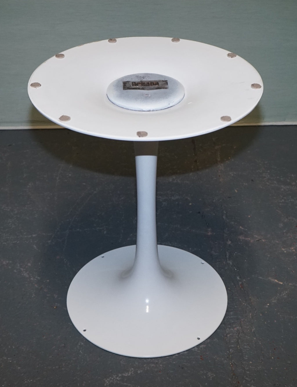 VINTAGE 1960s ARKANA TULIP DINING MARBLE TOP TABLE BY MAURICE BURKE