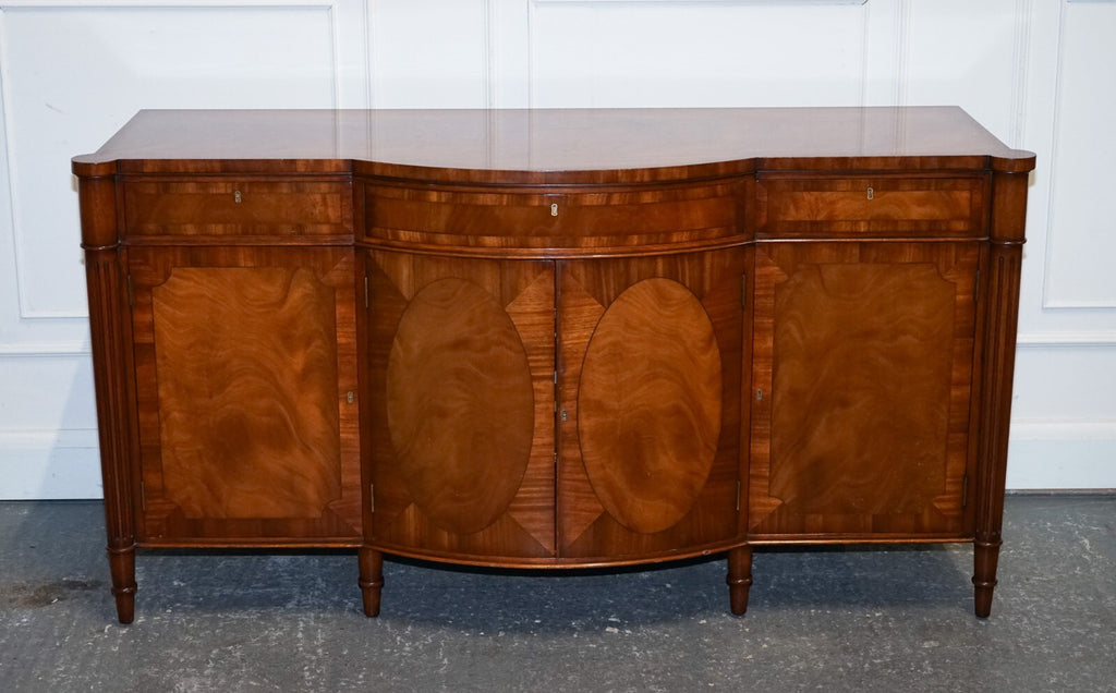 VINTAGE FINE FURNITURE BURR WALNUT SOLID SIDEBOARD MADE BY DAVID SALMON
