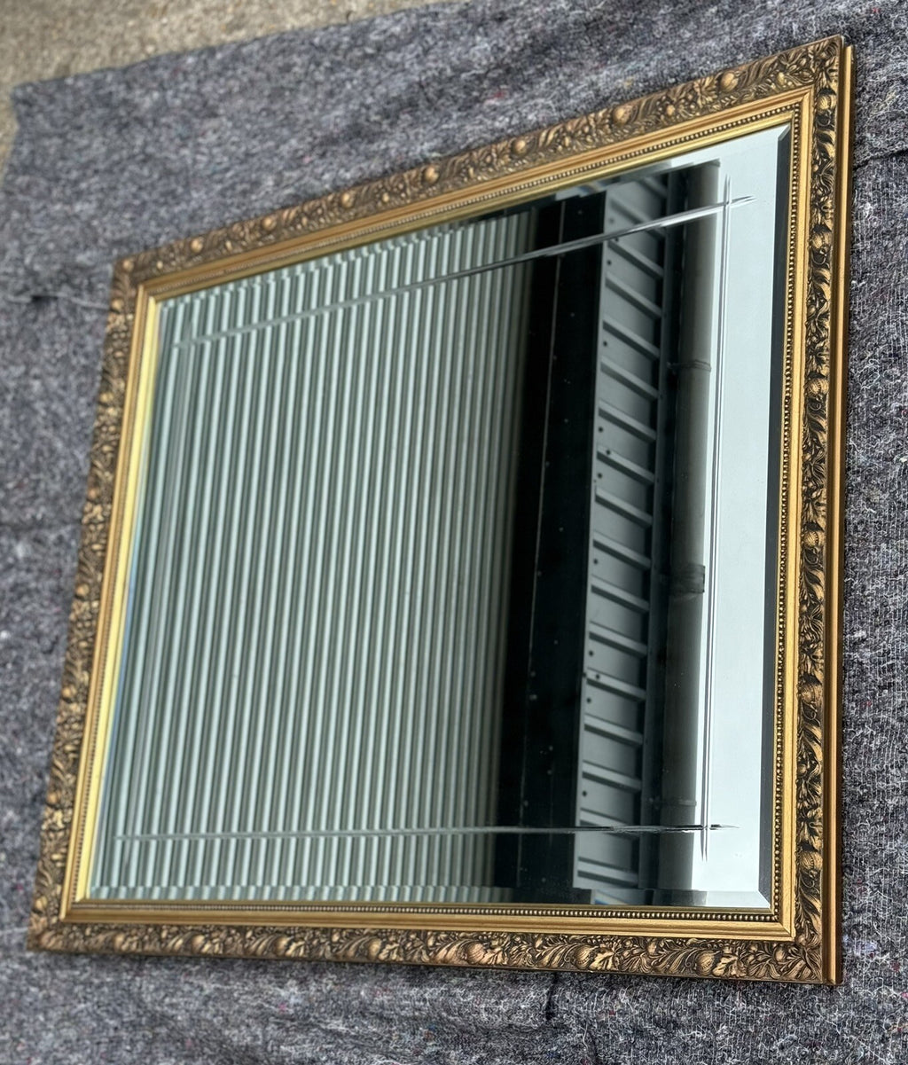 VINTAGE GOLD ORNATE BEVELLED MIRROR