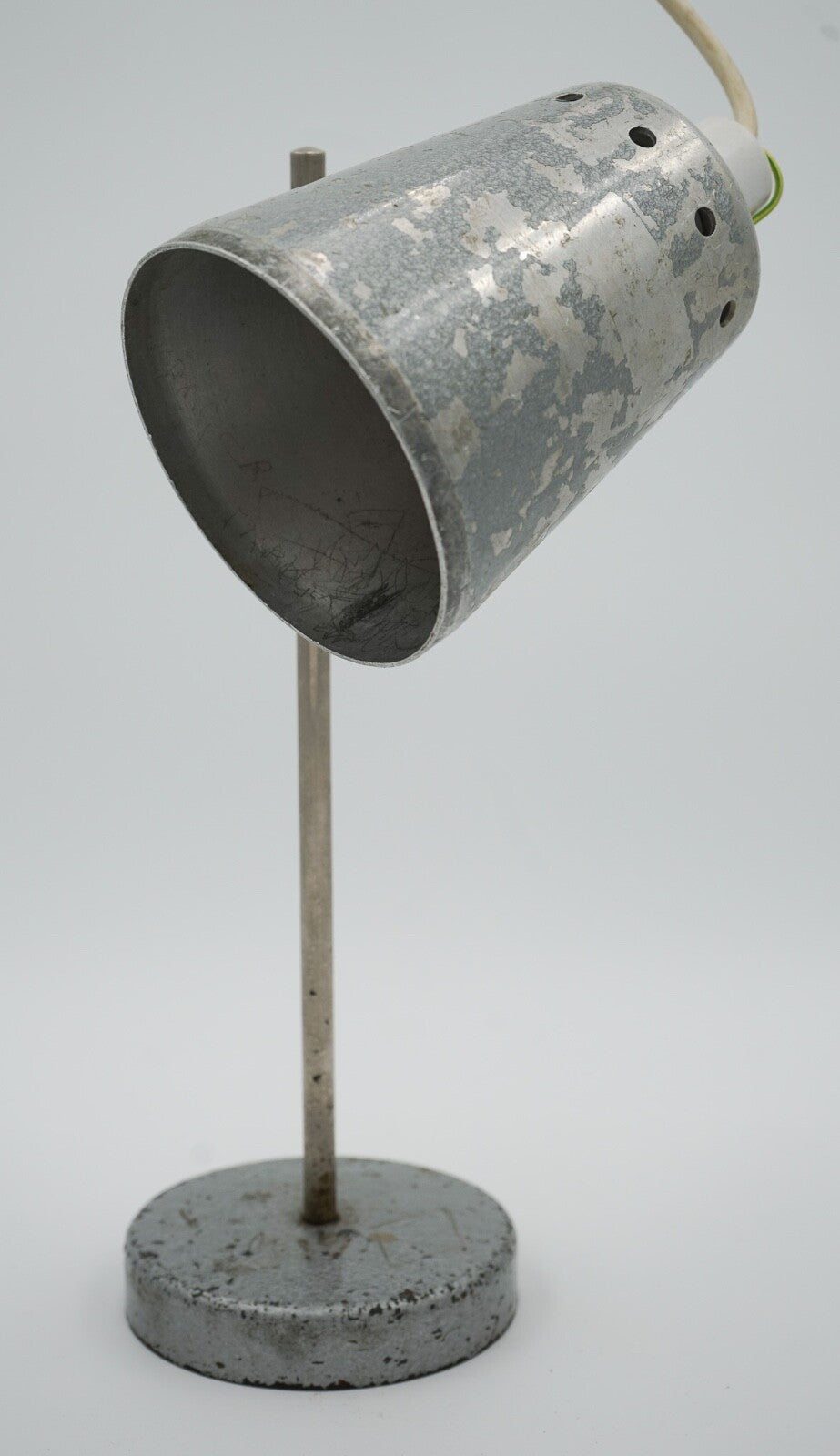 1940'S ENGLISH SALVAGED LABORATORY SCHOOL TABLE ADJUSTABLE LIGHT 005