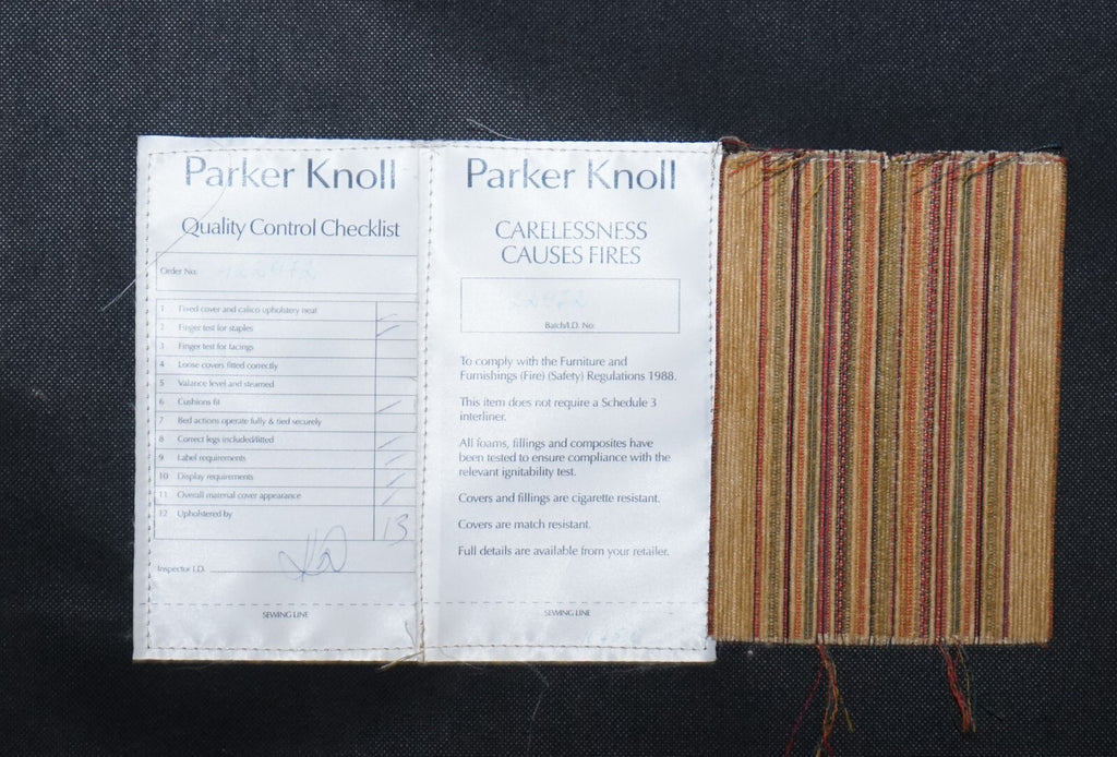 VINTAGE PARKER KNOLL FABRIC FOOTSTOOL OTTOMAN MATCHING SOFA AVAILABLE