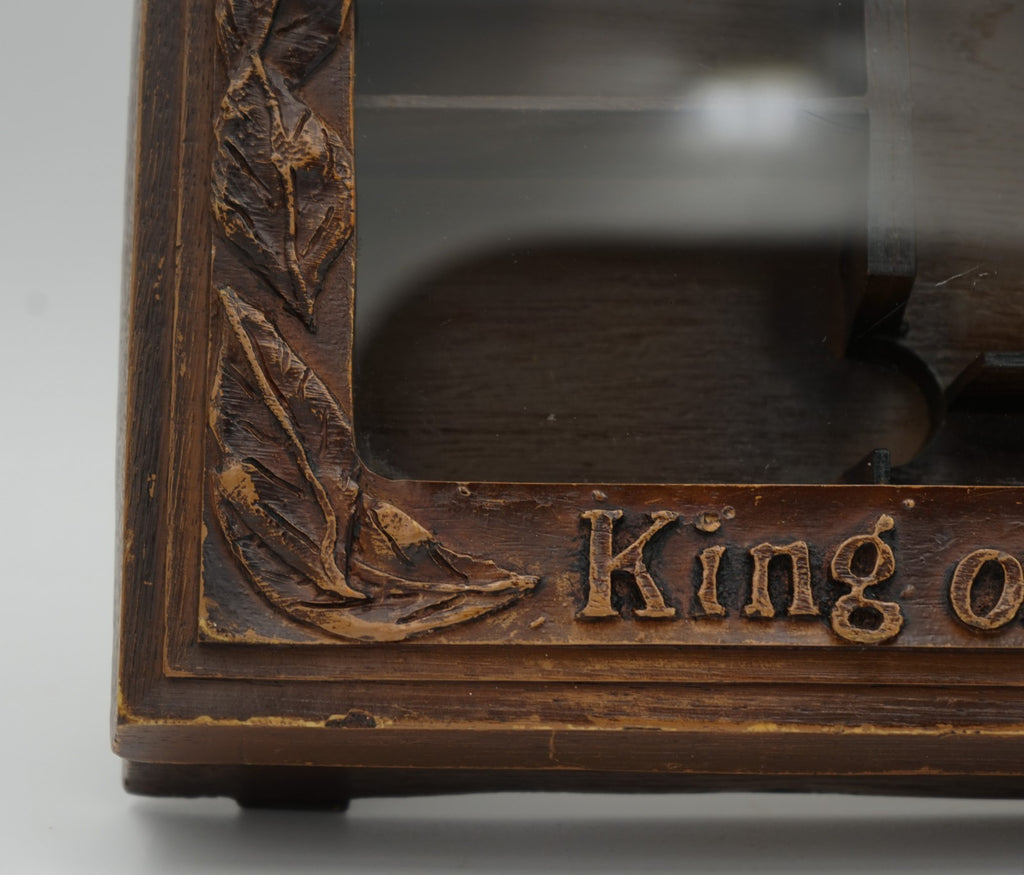 ANTIQUE ANGLO DUTCH CIGAR CO. WILLEM II OAK GLAZED SHOP COUNTER DISPLAY CABINET