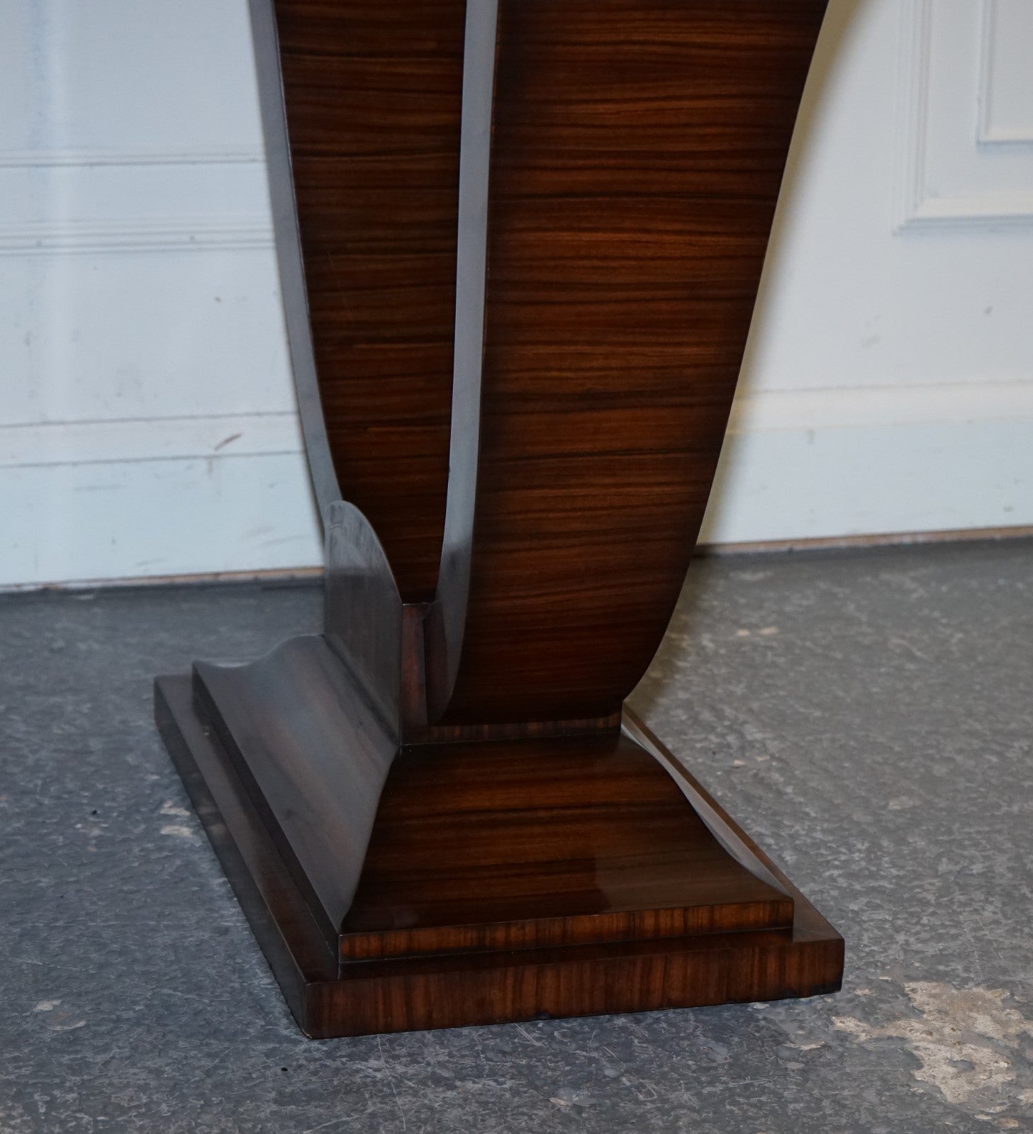 ART DECO EXOTIC MORADO & BRASS VANCUCCI SUNBURST CONSOLE BY THEODORE ALEXANDER