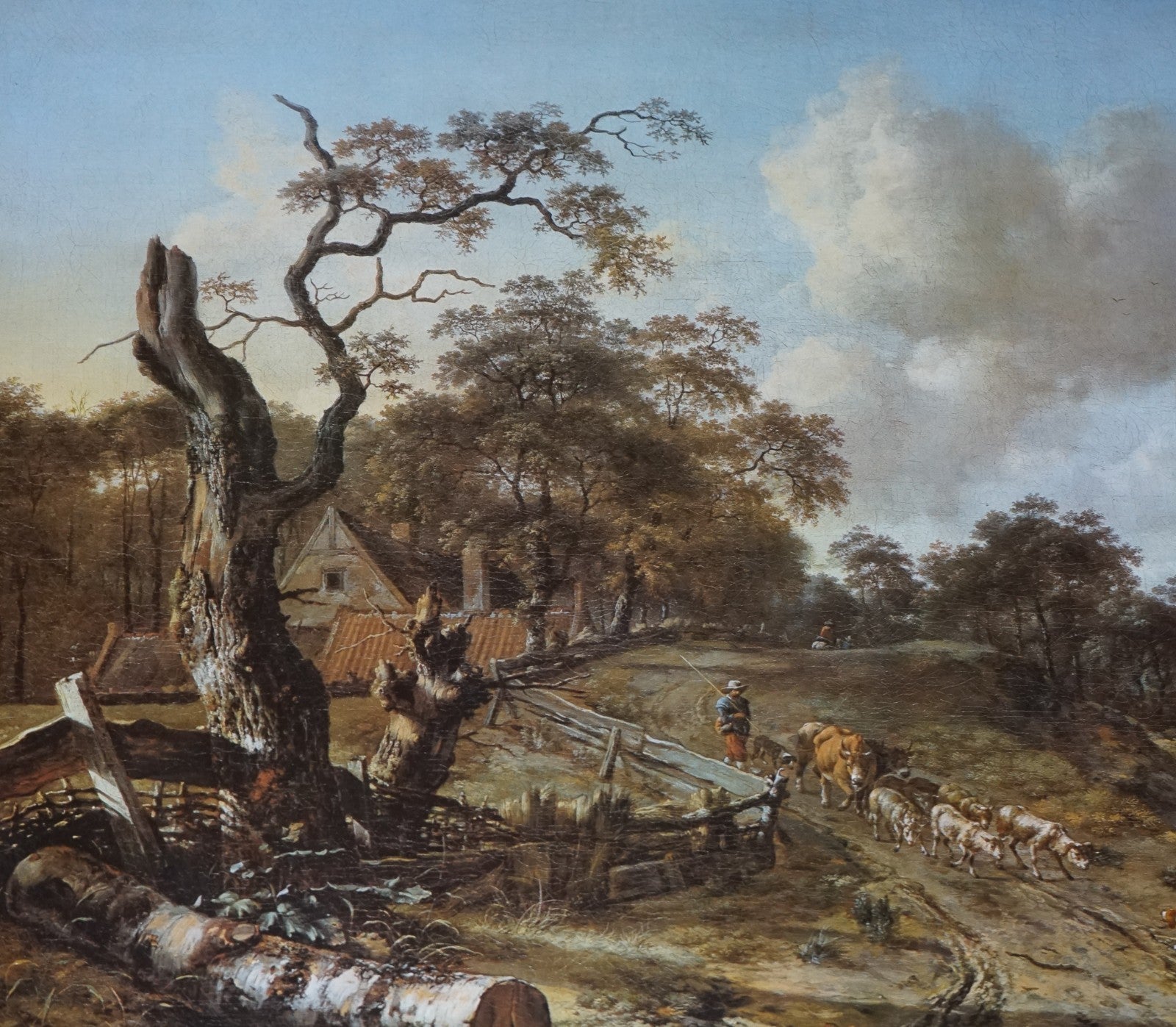 VINTAGE FRAMED PRINT IN GOLD FRAME BY DUTCH PAINTER JAN WIJNANTS 74 X 87 CM