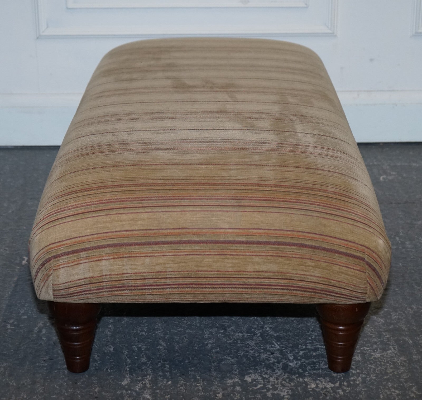 VINTAGE PARKER KNOLL FABRIC FOOTSTOOL OTTOMAN MATCHING SOFA AVAILABLE
