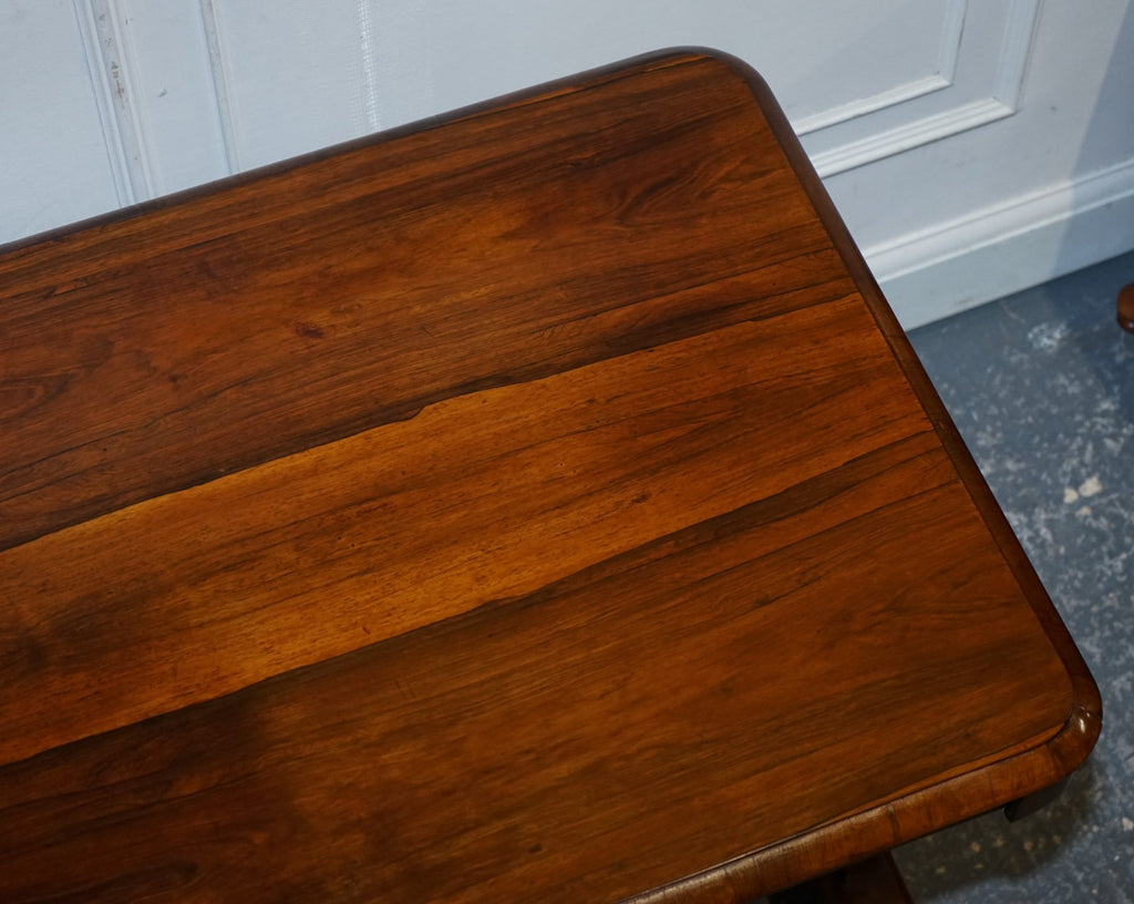 FULLY RESTORED ANTIQUE EARLY VICTORIAN HARDWOOD LIBRARY WRITING TABLE