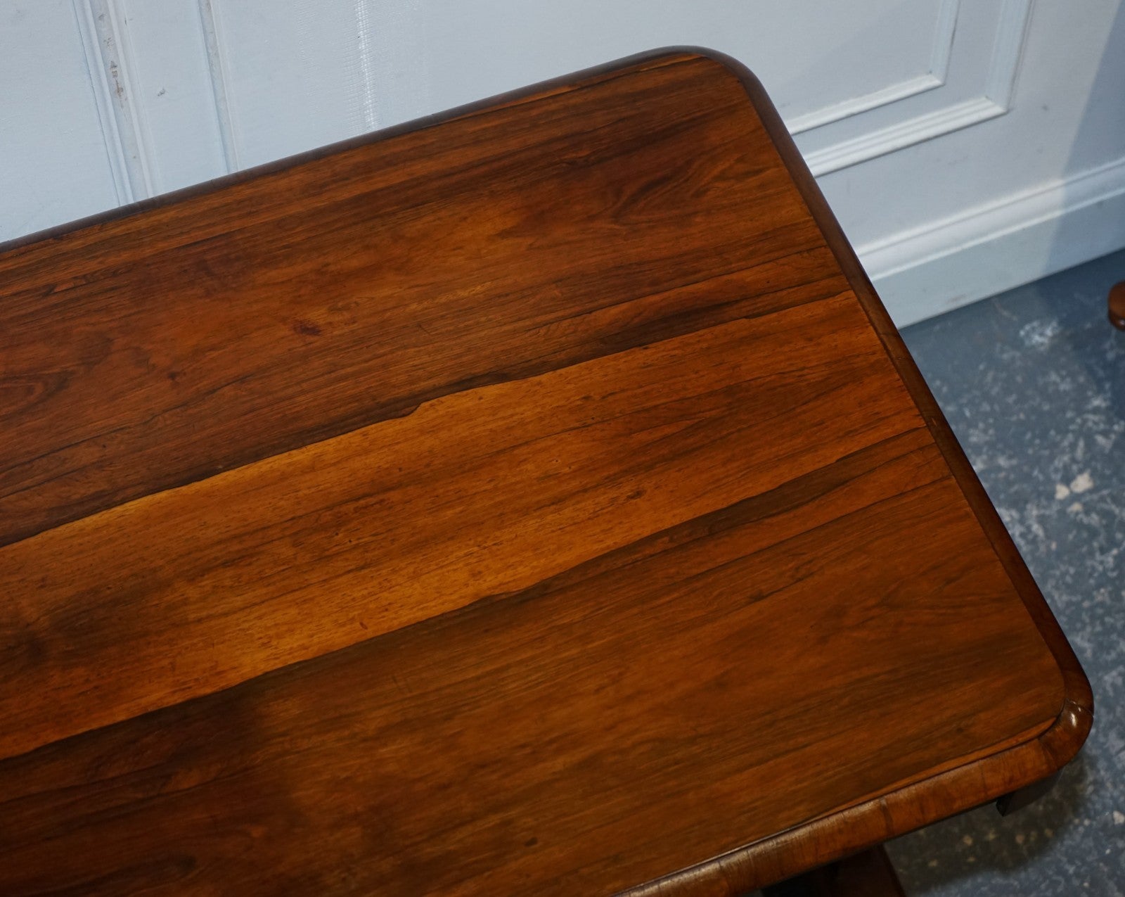 FULLY RESTORED ANTIQUE EARLY VICTORIAN HARDWOOD LIBRARY WRITING TABLE