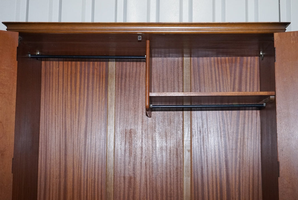 ART DECO STYLE ENGLISH WALNUT DOUBLE DOOR WARDROBE MADE BY DILLON, ENGLAND