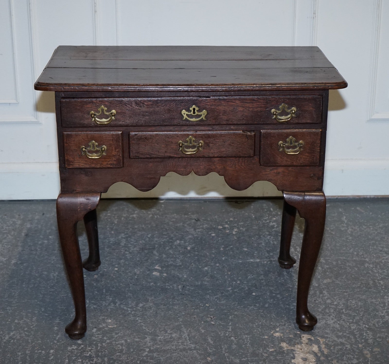 ANTIQUE 18TH CENTRY ENGLISH GEORGIAN GEORGE II OAK SMALL DESK NIGHTSTAND LOWBOY