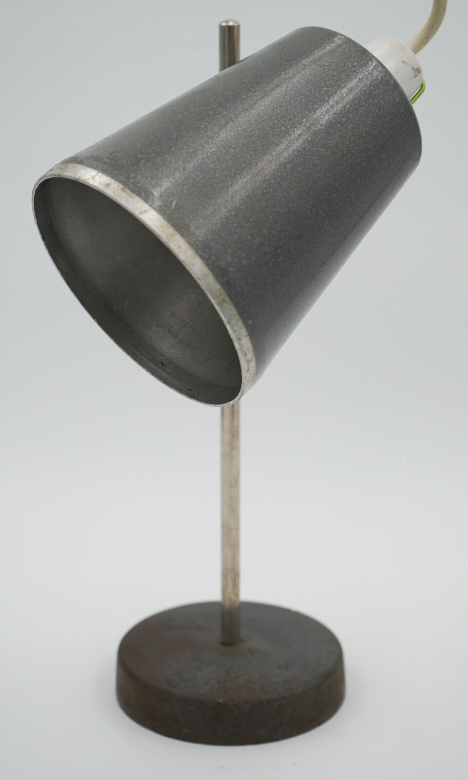 1940'S ENGLISH SALVAGED LABORATORY SCHOOL TABLE ADJUSTABLE LIGHT 006