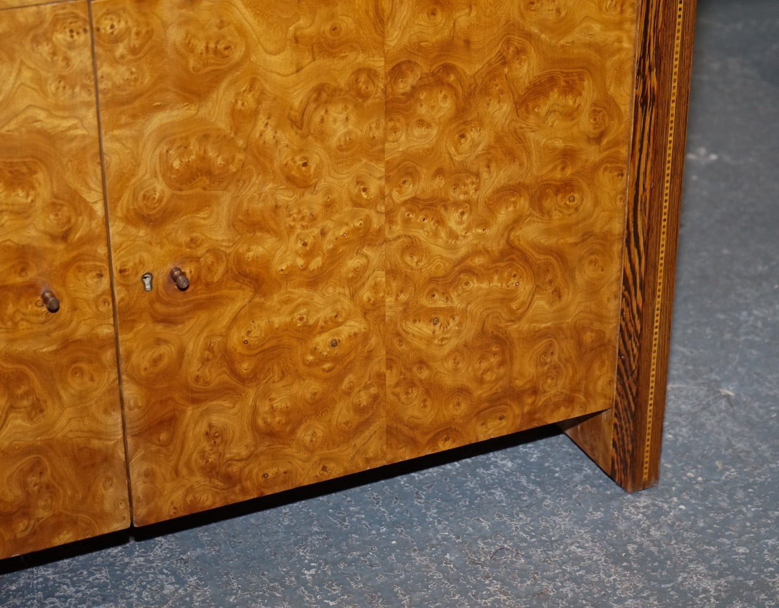 WARD BENNET BRICKEL ASSOCIATES RESTORED PAIR OF BURR WALNUT SIDEBOARDS