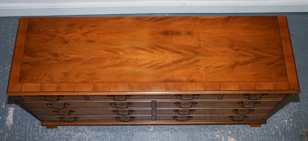 STUNNING GEORGIAN STYLE  WALNUT SIDEBOARD BANK OF DRAWERS