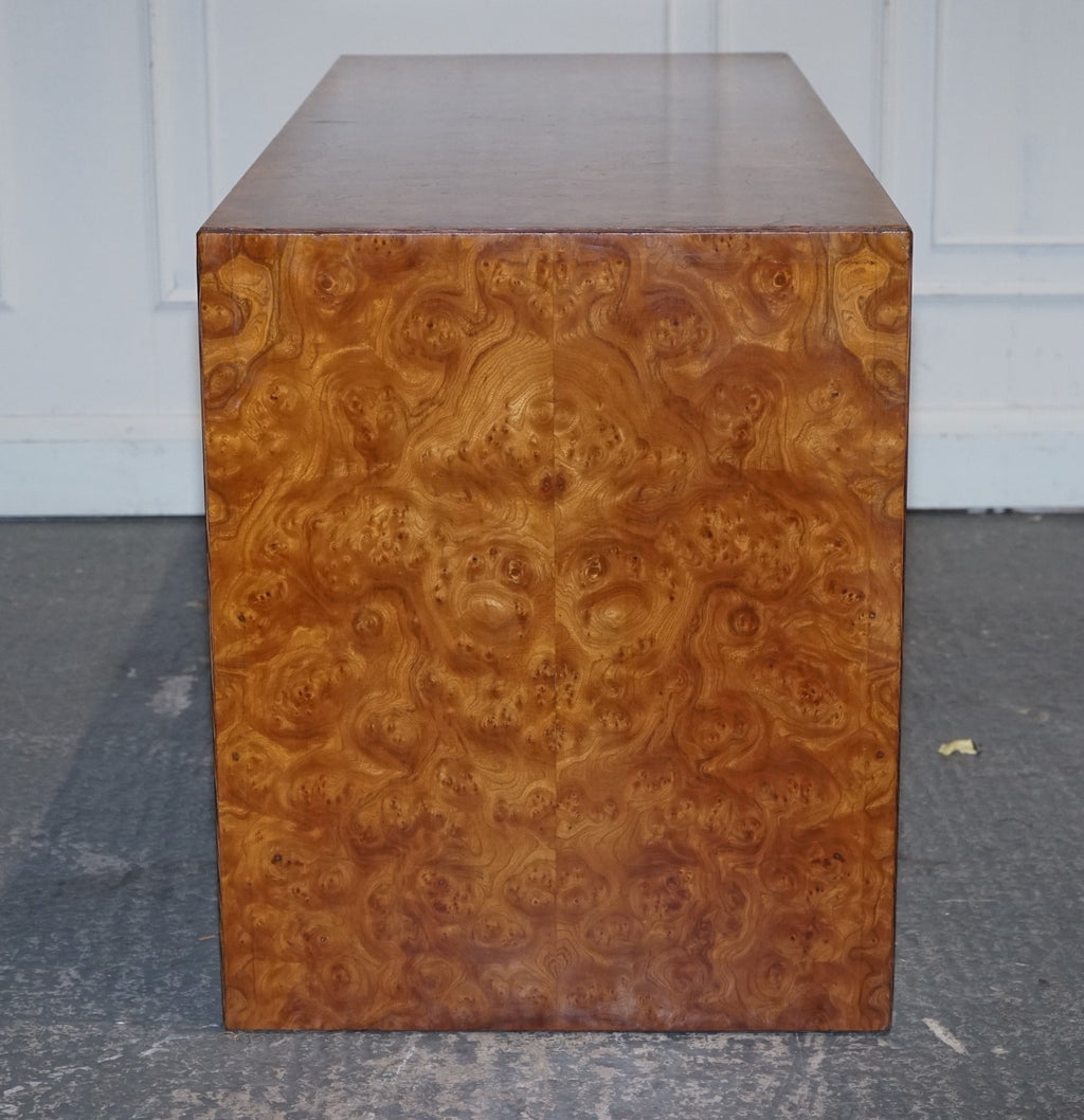 WARD BENNET BRICKEL ASSOCIATES RESTORED PAIR OF BURR WALNUT SIDEBOARDS