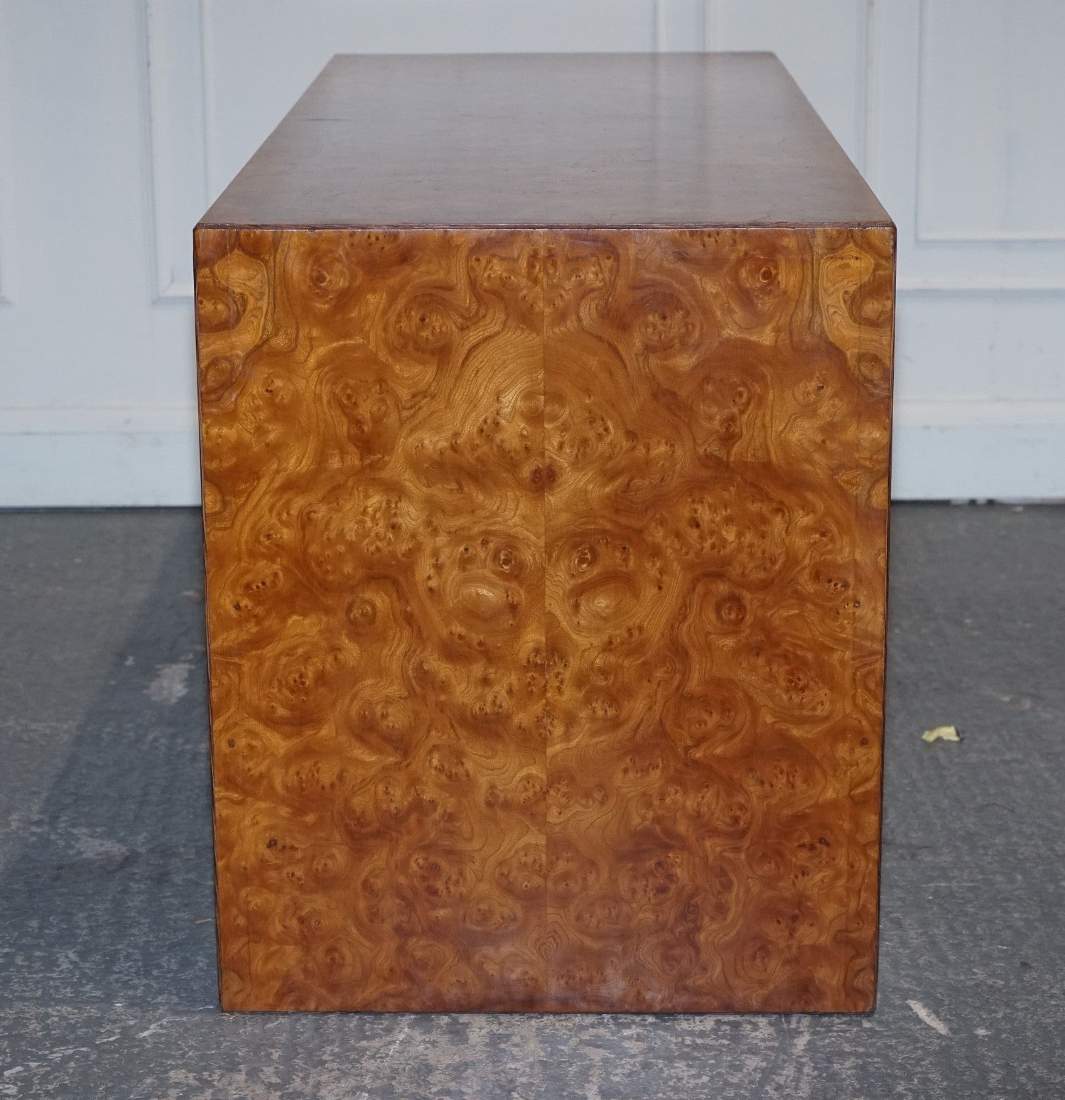 WARD BENNET BRICKEL ASSOCIATES RESTORED PAIR OF BURR WALNUT SIDEBOARDS