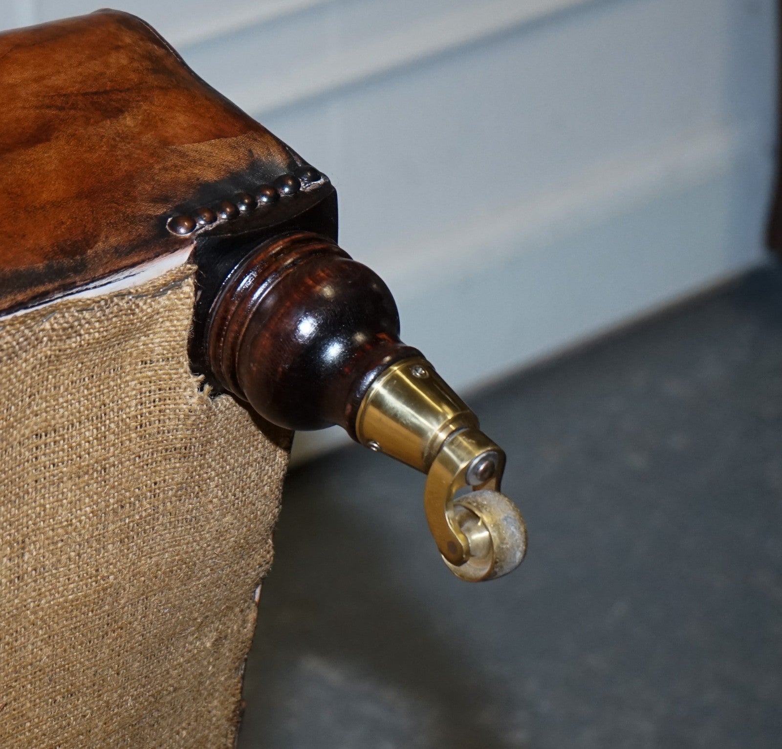 LARGE PAIR OF HOWARD STYLE HAND DYED LEATHER ARMCHAIRS FEATHER FILLED CUSHIONS