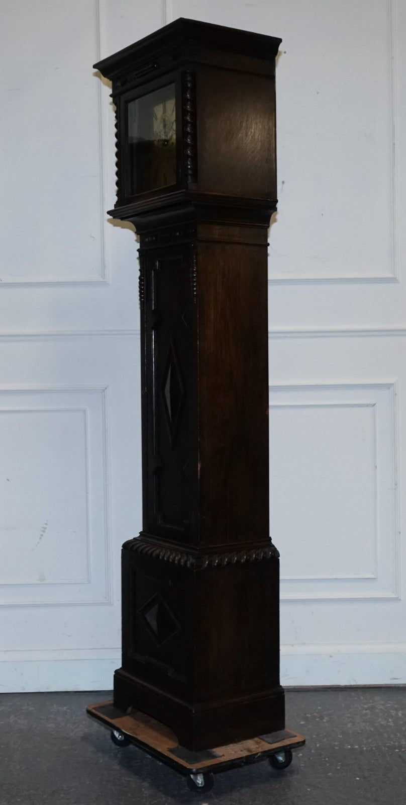 ANTIQUE ENGLISH ARTS & CRAFTS 8 DAY LONGCASE GRANDFATER CLOCK BY MAPLE LONDON