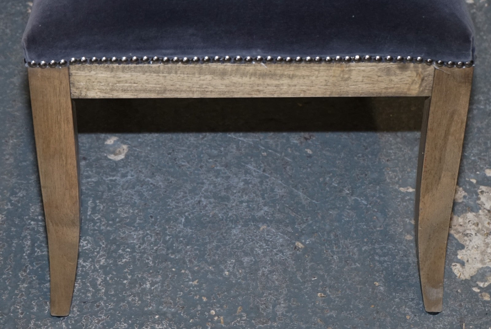 VINTAGE HALO RICHMOND SINGLE DESK OR DINING CHAIR NAVY VELVET FABRIC WITH STUDS