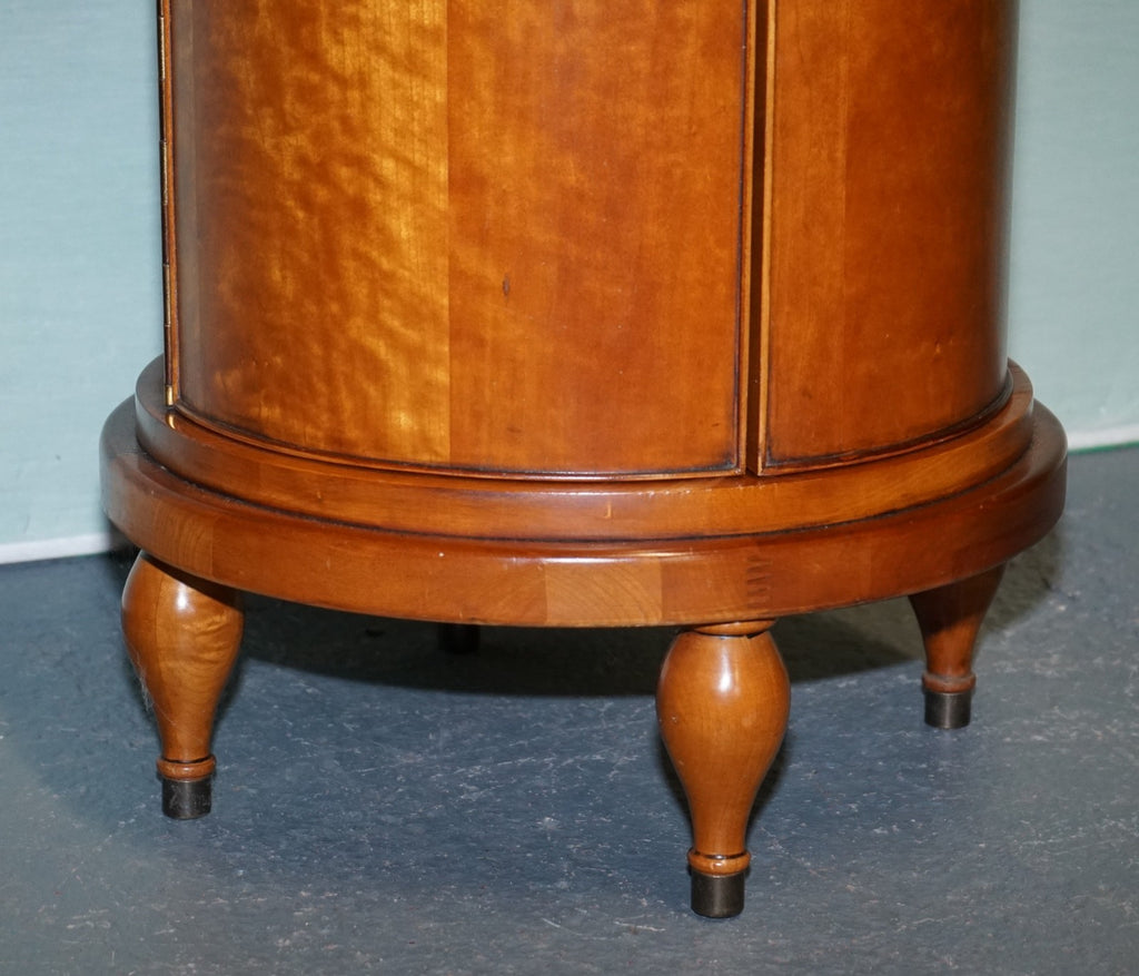 VINTAGE WALNUT WOOD WILLIS & GAMBIER PANTRY STORAGE CYLINDER CABINET