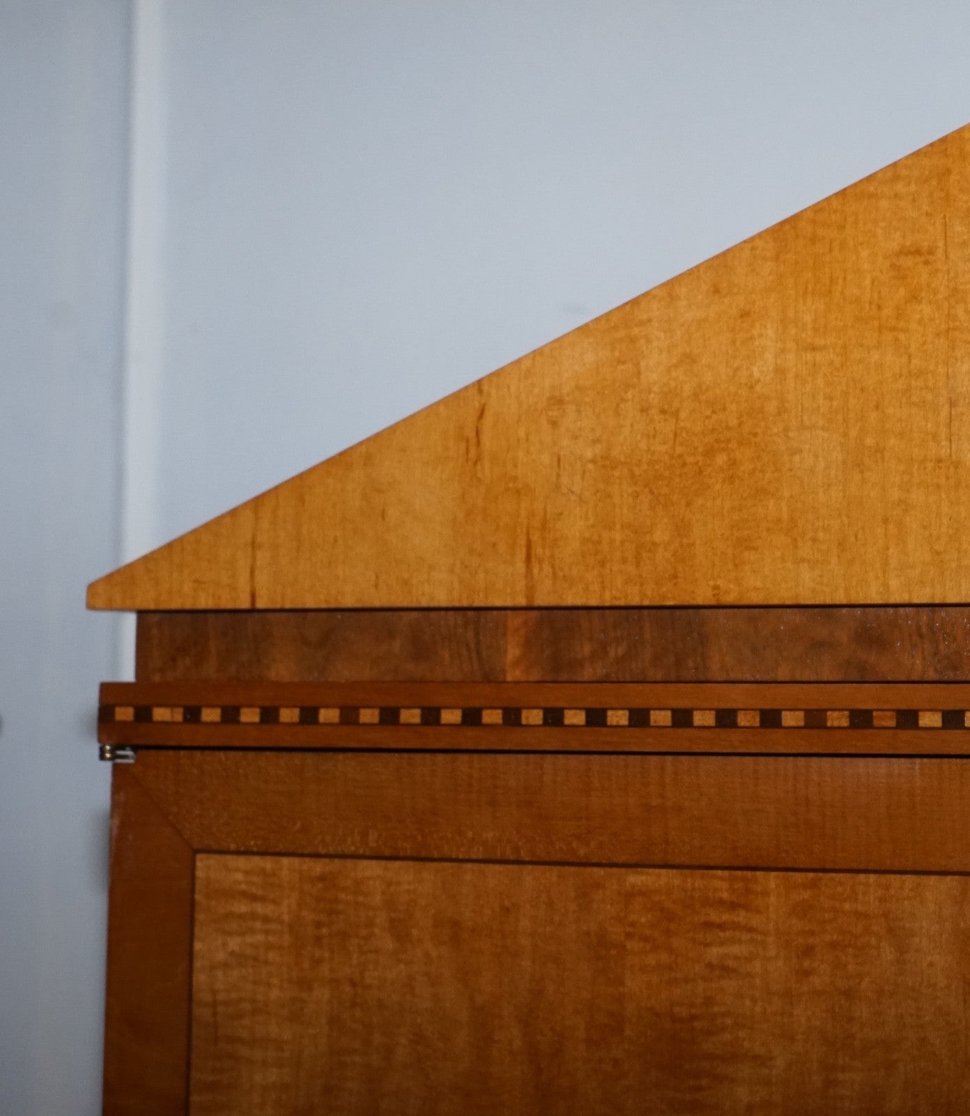 AMERICAN HICKORY WHITE GENESIS BIEDERMEIER SATIN WOOD ARMOIRE OR TV CABINET