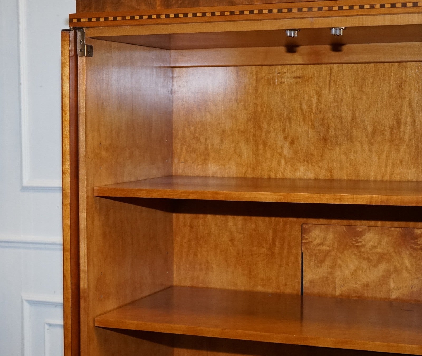 AMERICAN HICKORY WHITE GENESIS BIEDERMEIER SATIN WOOD ARMOIRE OR TV CABINET