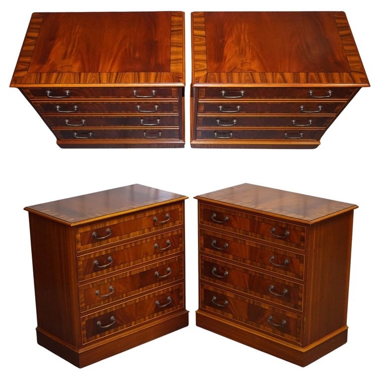 PAIR OF LARGE EDWARDIAN STYLE CHEST OF DRAWERS MADE BY PAUL SMITH BRIGHTON (1/3)